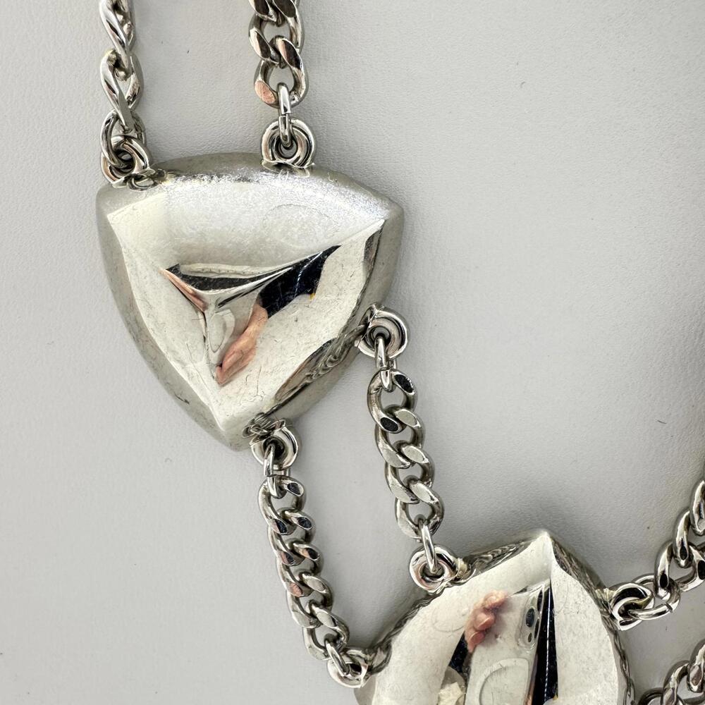 Express Silver-Tone Triangle Statement Necklace, … - image 2